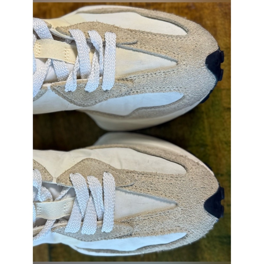 New Balance 327 Angora Suede Womens 10.5 / Men's 9 Beige White Sneakers WS327 - Picture 3 of 12